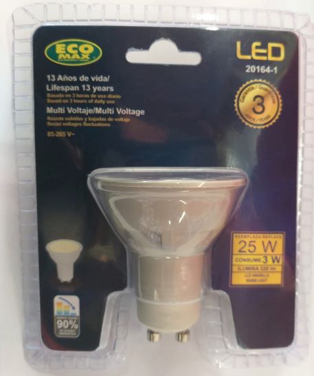 3W LED GU10 BULB 3000K