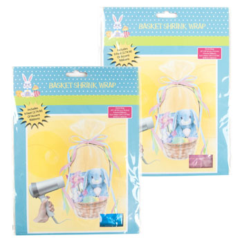 BASKET SHRINK WRAP PASTEL W/RIB