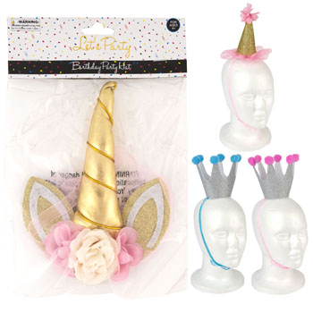 BIRTHDAY PARTY HAT 4 ASST
