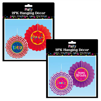 2PK TISSUE PARTY HANGING FAN