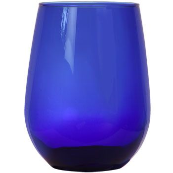 17OZ STEMLESS DARK BLUE GLASS