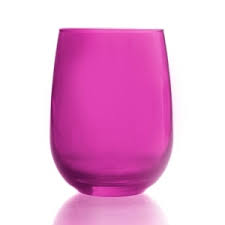 17OZ STEMLESS FUCHSIA GLASS
