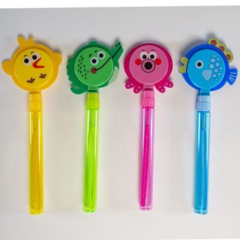 BUBBLE WAND W/ANIMAL CLAPPER