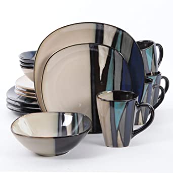 16PCS TEAL DINNER SET