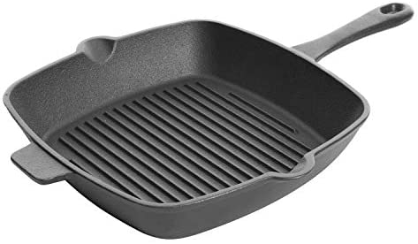 10IN CAST IRON GRILL PAN