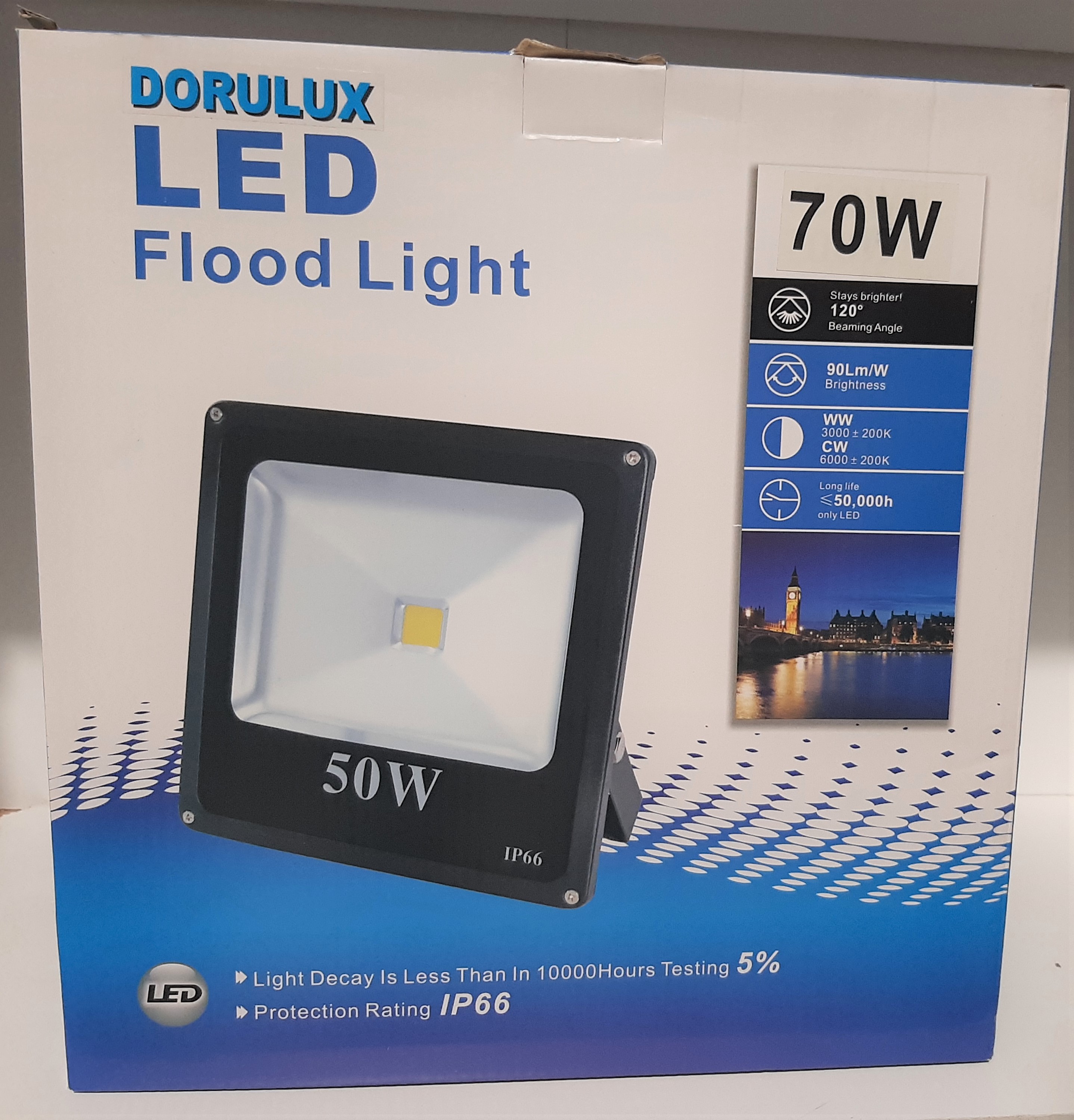 LED FLOOD LIGHT 70W 6500K