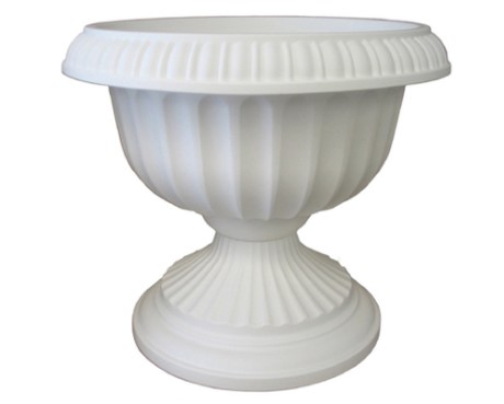 12" GRECIAN CASPER WHT URN