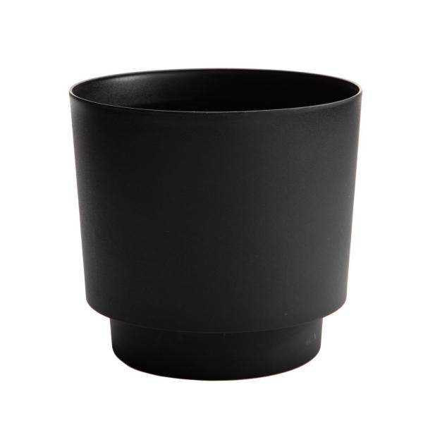 14" METAL BLACK PLANTER