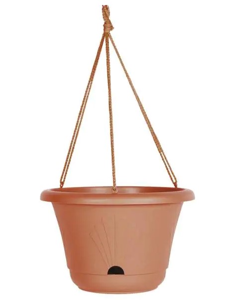 13" BLOOM TERRACOTTA HANGBSKT