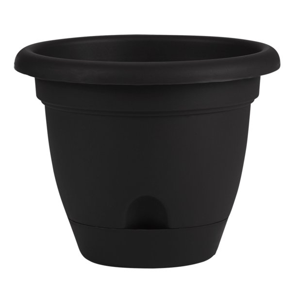 16" LUCCA BLACK PLANTER