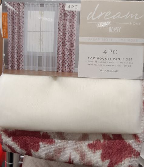 DAMASK 4pc WNDW SET 28X84 SEARS