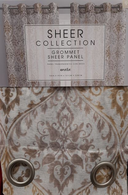 Amelie Grommet Sheer 55x90- Taup