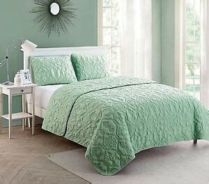 Shore 3PC Quilt Set-Mint Green