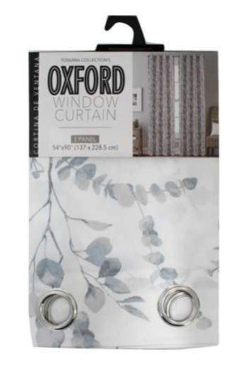 SUNSAFE OXFRD PRINTD WINDW CURTN