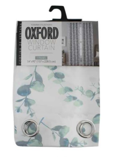 SUNSAFE OXFRD PRINTD WINDW CURTN