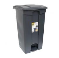 60L GREY PLASTIC DUSTBIN