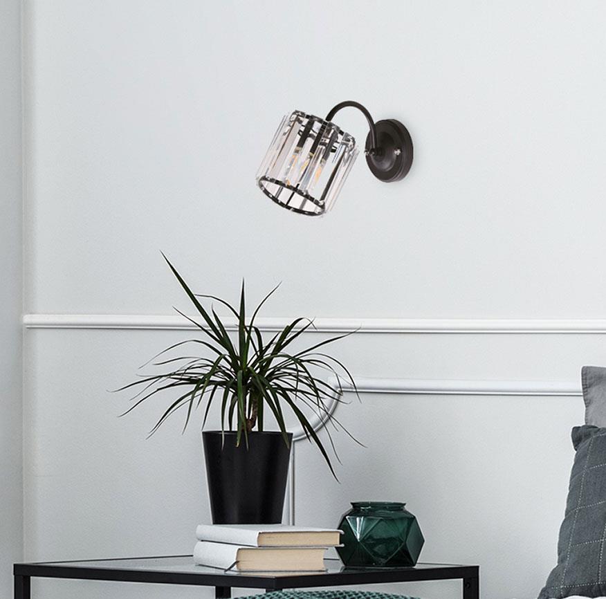 1L WALL LMP MATT BLK E27 40W