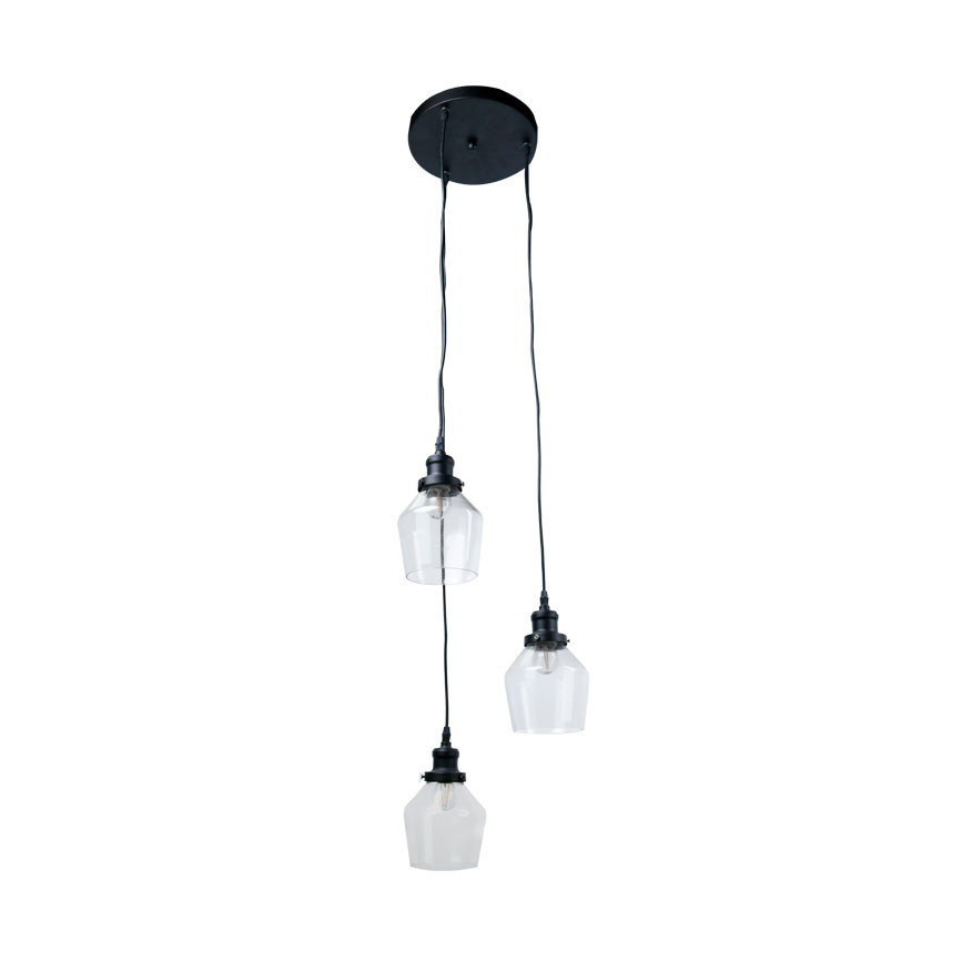 3L HANGING LAMP MATT BLK
