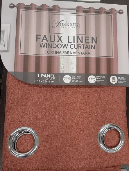 FAUX LINEN CURTAIN 54X90 CURTAIN