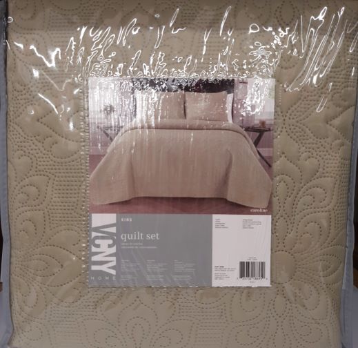 3PC Embossed Quilt Set King Sage