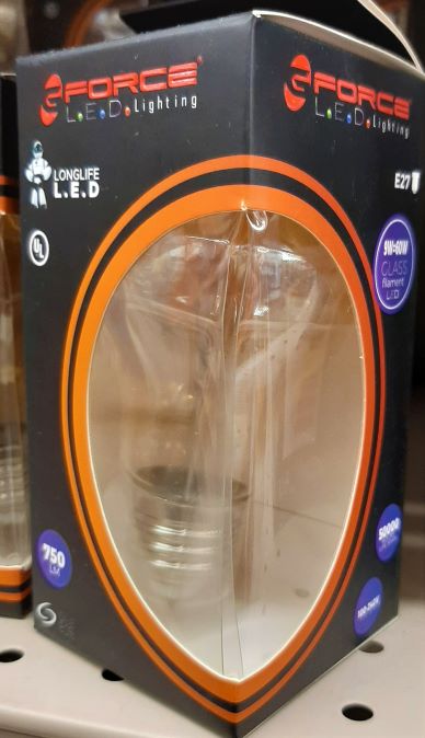 LED BULB WARM WHT, AMBER GLASS