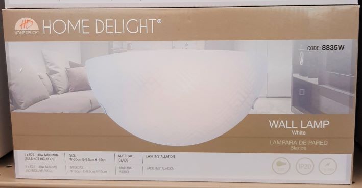 GLASS WALL LAMP. 1XE27-40W