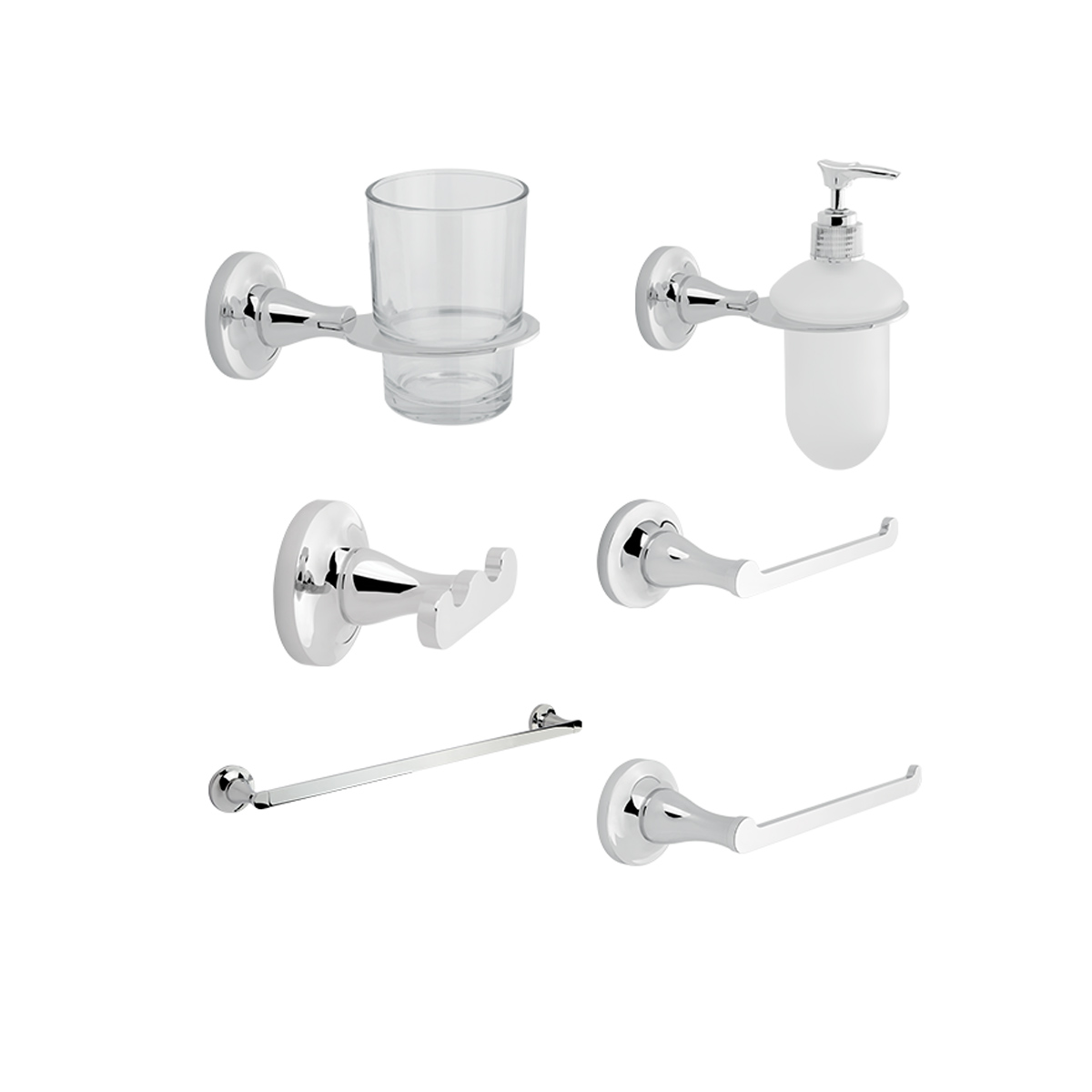 OBI CHROME BATH ACCESSORIES SET