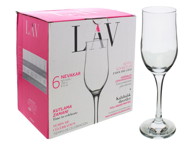 WINE GLASS BORDEAUX 6 PC 6.5OZ