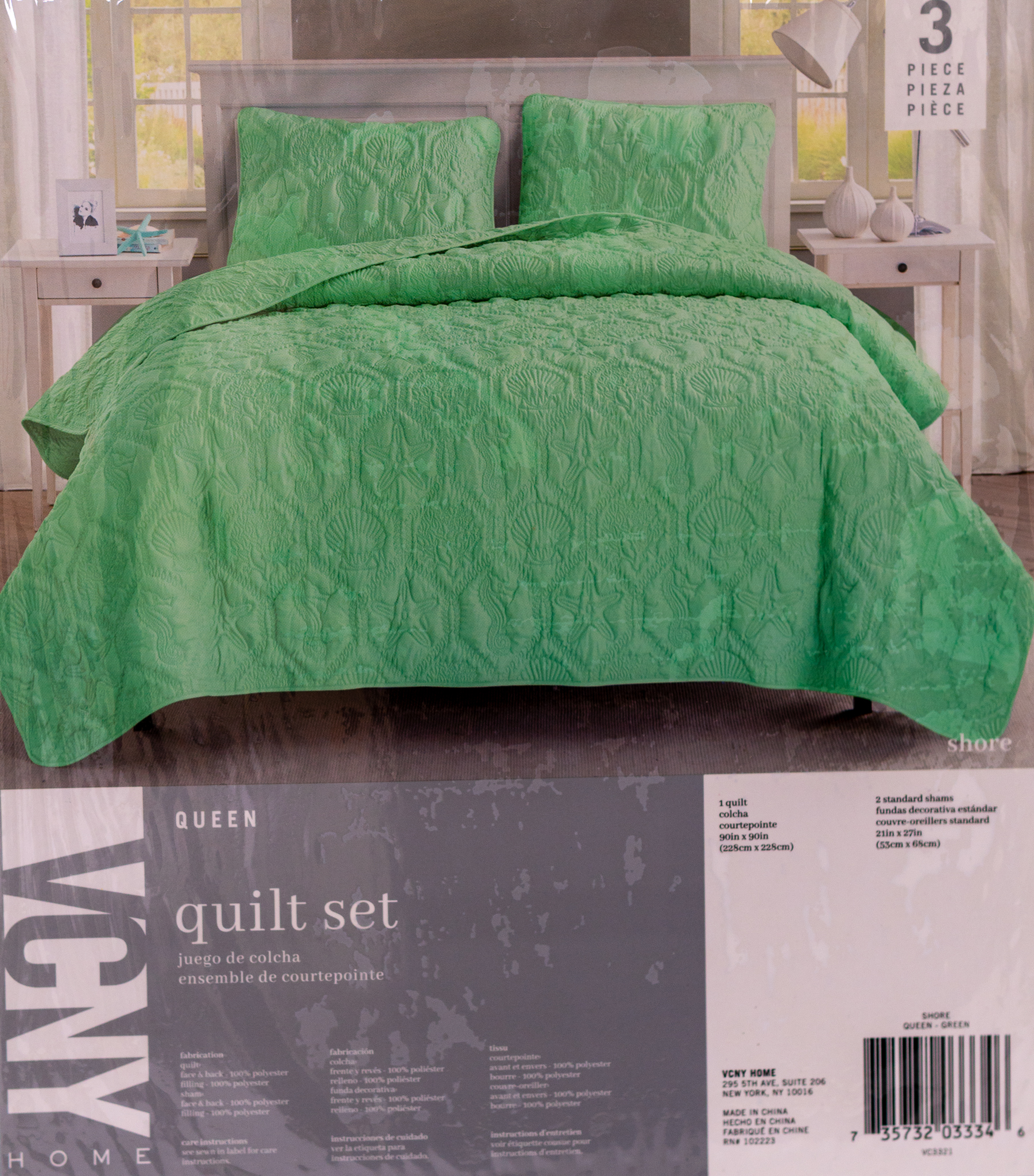 3PC Emb Quilt Set Full/QunSage