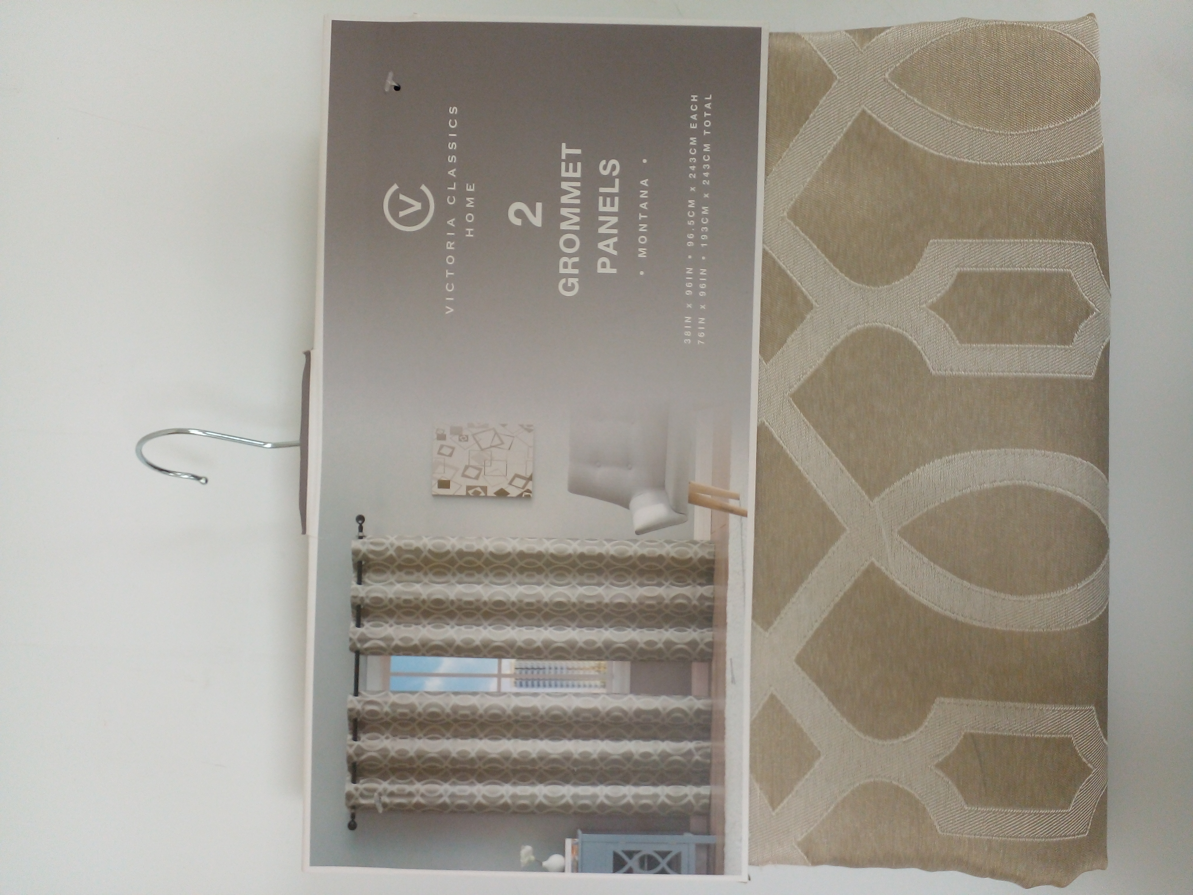 JAQUARD PANEL PAIR 76X96"-TAUPE