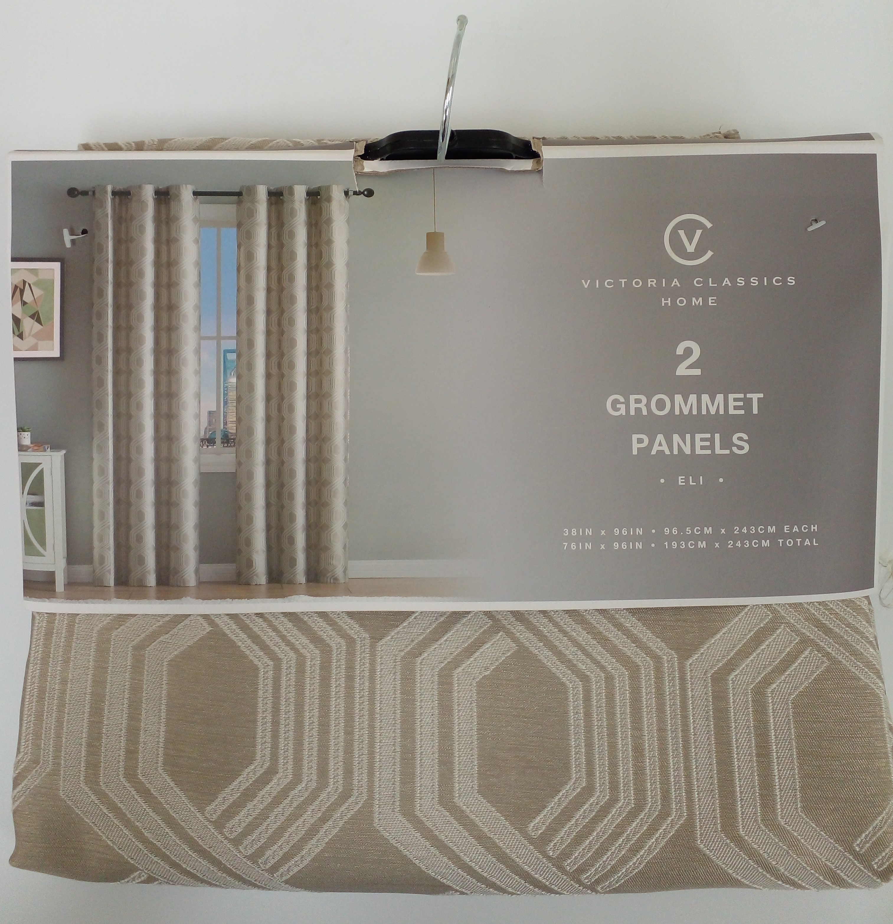 JAQUARD PANEL PAIR 76X96"-TAUPE
