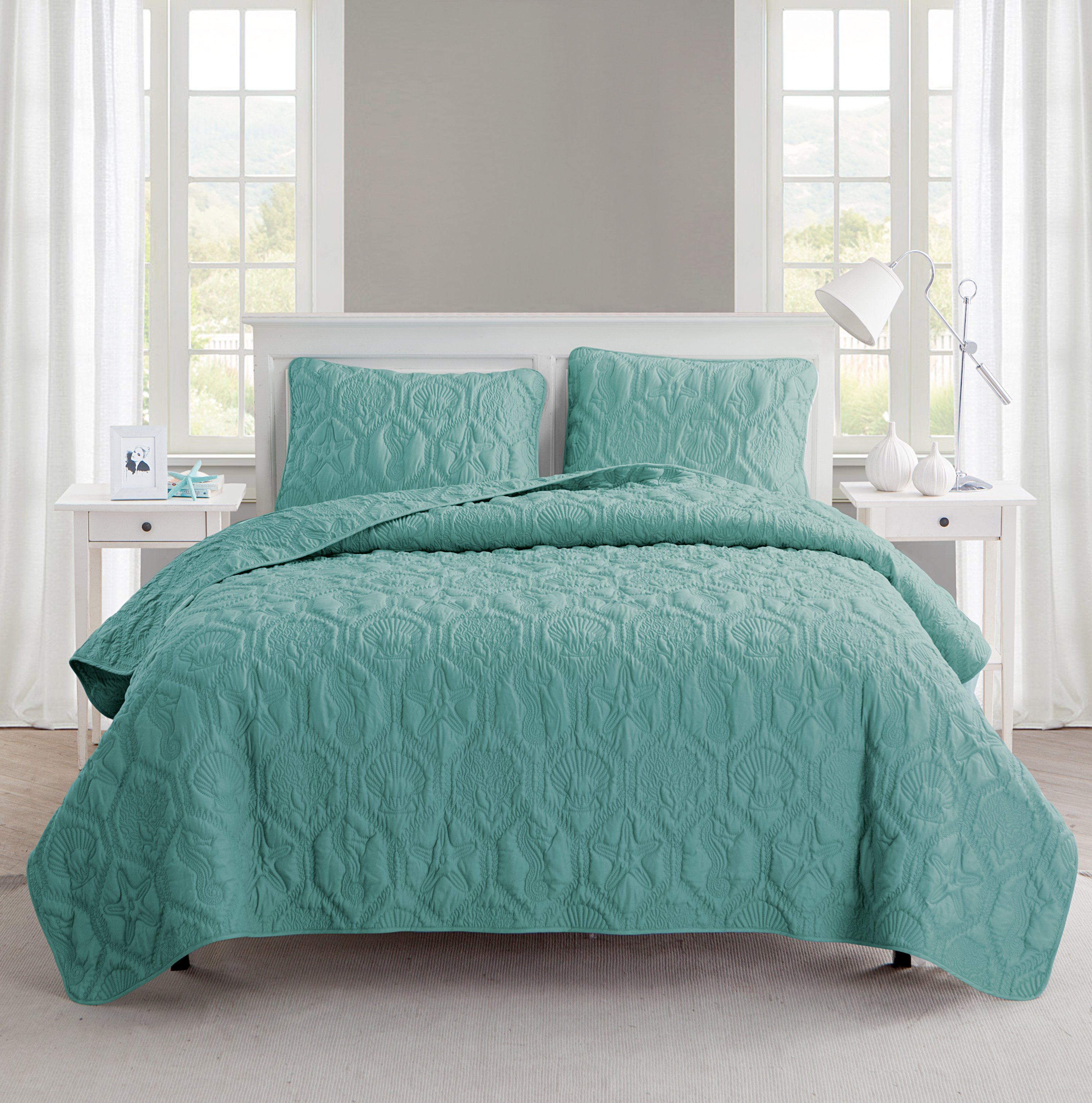 Shell Treasure 3PC Quilt Set - K