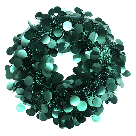 TINSEL WREATH 46CM .