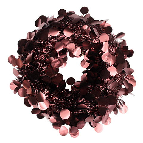 TINSEL WREATH 46CM .