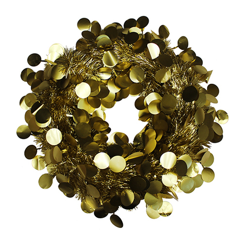 TINSEL WREATH 46CM .