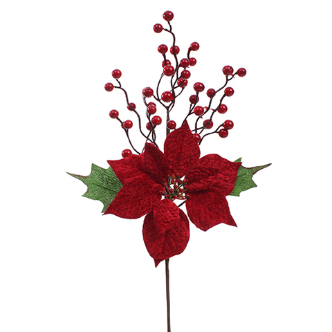 43CM PINECONE RED .