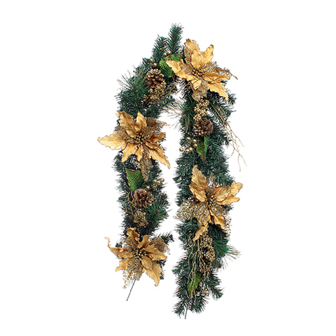 180CM GARLAND GOLD .