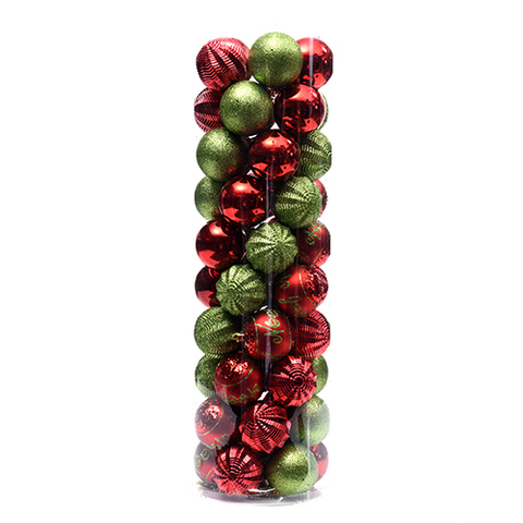 BALL 50PC SHINY/GLIT 6CM .