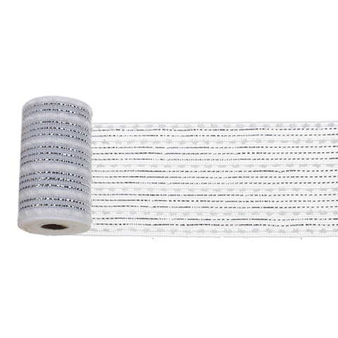 SILVER/WHITE MESH 6 X10YDS