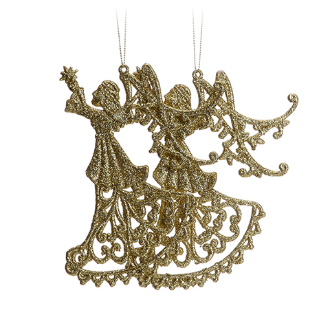 ORNAMENT 18X9X1CM GLD .