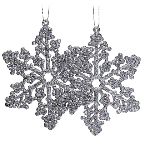 ORNAMENT 11X11X1CM SILVER .