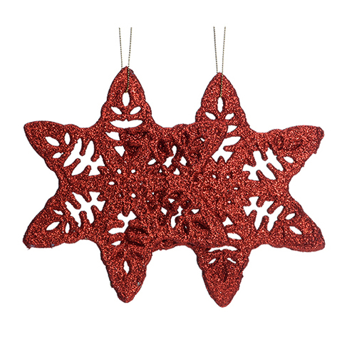 ORNAMENT 15X13X0.5CM RED .