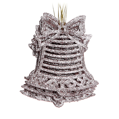 XMAS ORNAMENT 6PC ROSE GOLD .