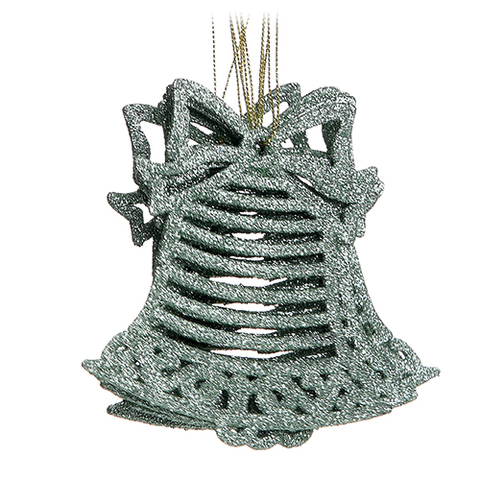 XMASORNAMENT 6PC MOSS GREEN .