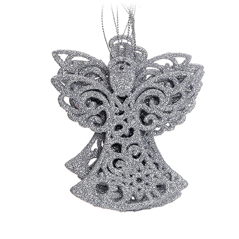 XMAS ORNAMENT 6PC&nbsp;&nbsp;SILVER .