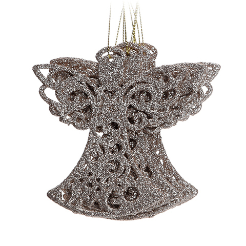 XMAS ORNMENT 6PC CHAMPAGNE .