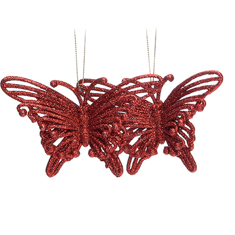 ORNAMENT 12X8X3CM RED .