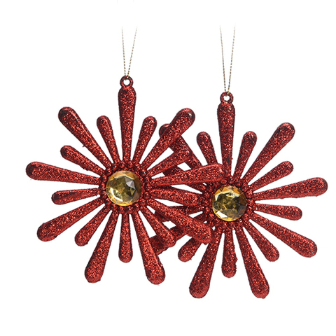 ORNAMENT 12X11X1.5CM RED .