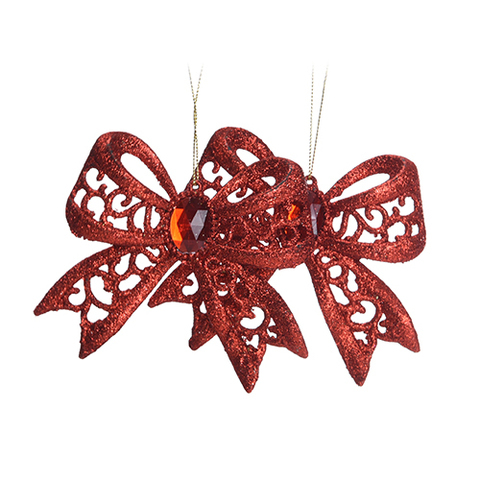 ORNAMENT 11X10X1.5CM RED .