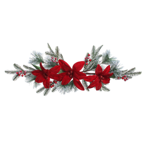 POINSETIA DOOR HNGR RED 72CM .